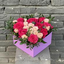 Цветочная композиция из Розы в коробке #REPLACE_PRED# Выселках