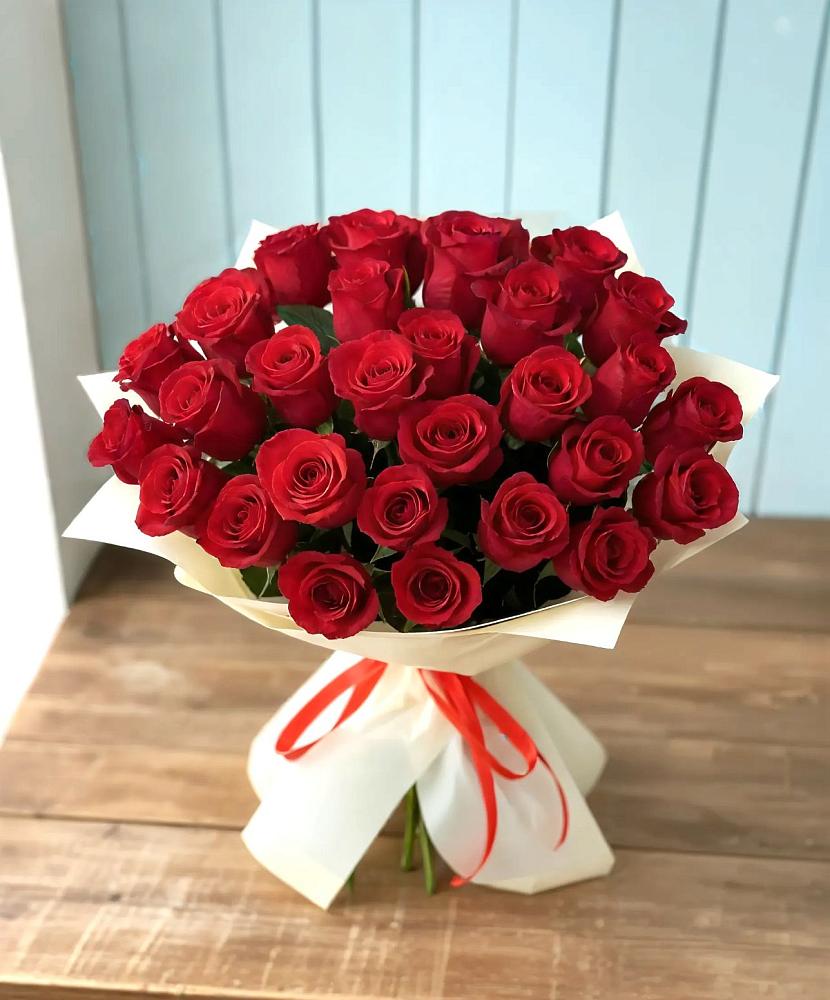 Букет 29 Красных роз в Выселках