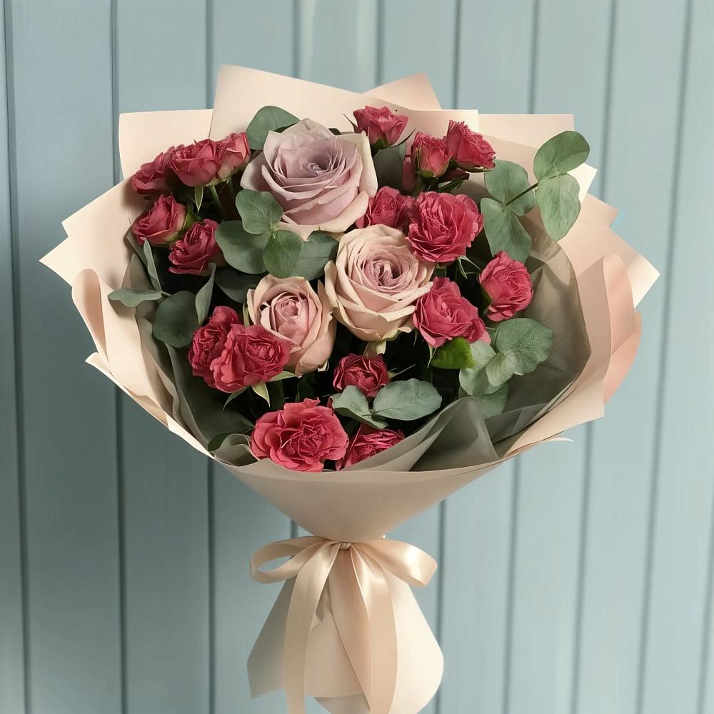 Букет цветов из: Гвоздики и Розы в Выселках