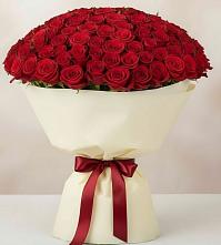 Букет 101 Красная роза Милано в Выселках