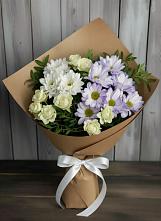 Букет цветов из:  Хризантемы и Розы в Выселках