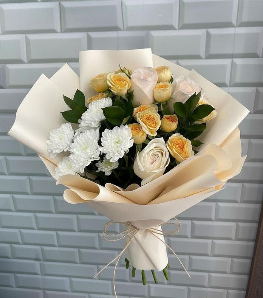 Букет цветов из: Розы и Хризантемы в Выселках