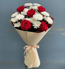 Букет цветов из:  Розы и Хризантемы в Выселках