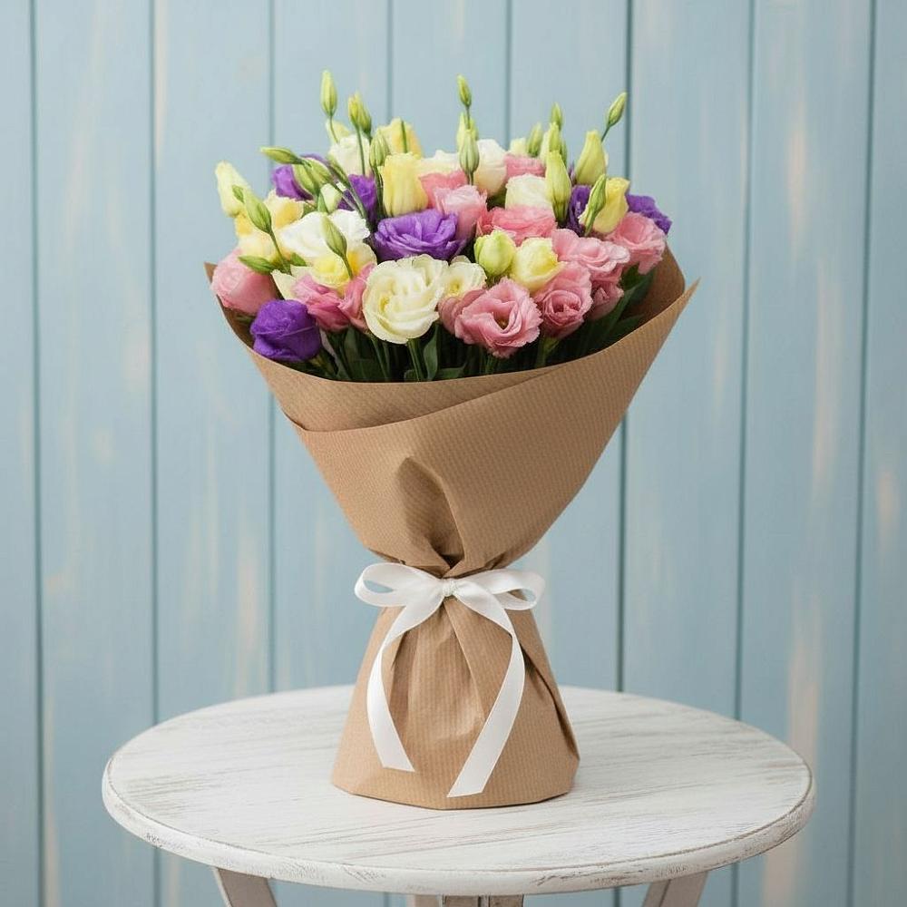 Букет цветов из: Лизиантусы в Выселках