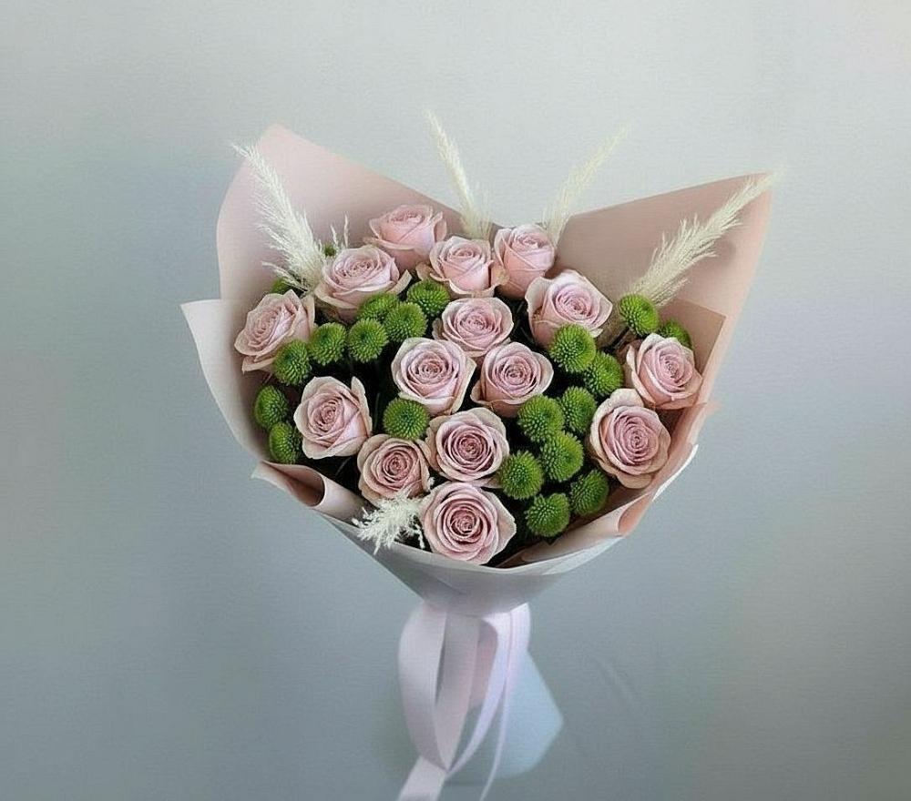 Букет цветов из: Розы и Хризантемы в Выселках