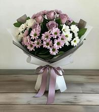 Букет цветов из:  Хризантемы и Розы #REPLACE_PRED# Выселках