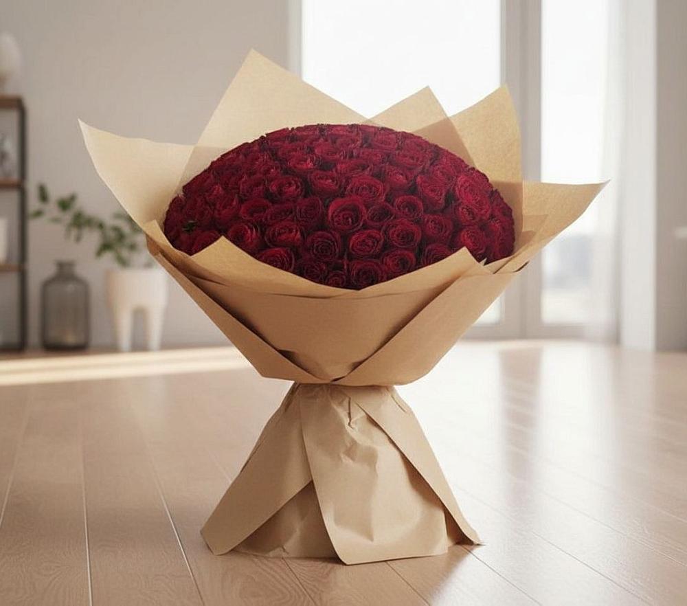 Букет 101 Красная роза в Выселках