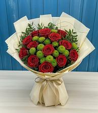 Букет цветов из:  Розы и Хризантемы в Выселках