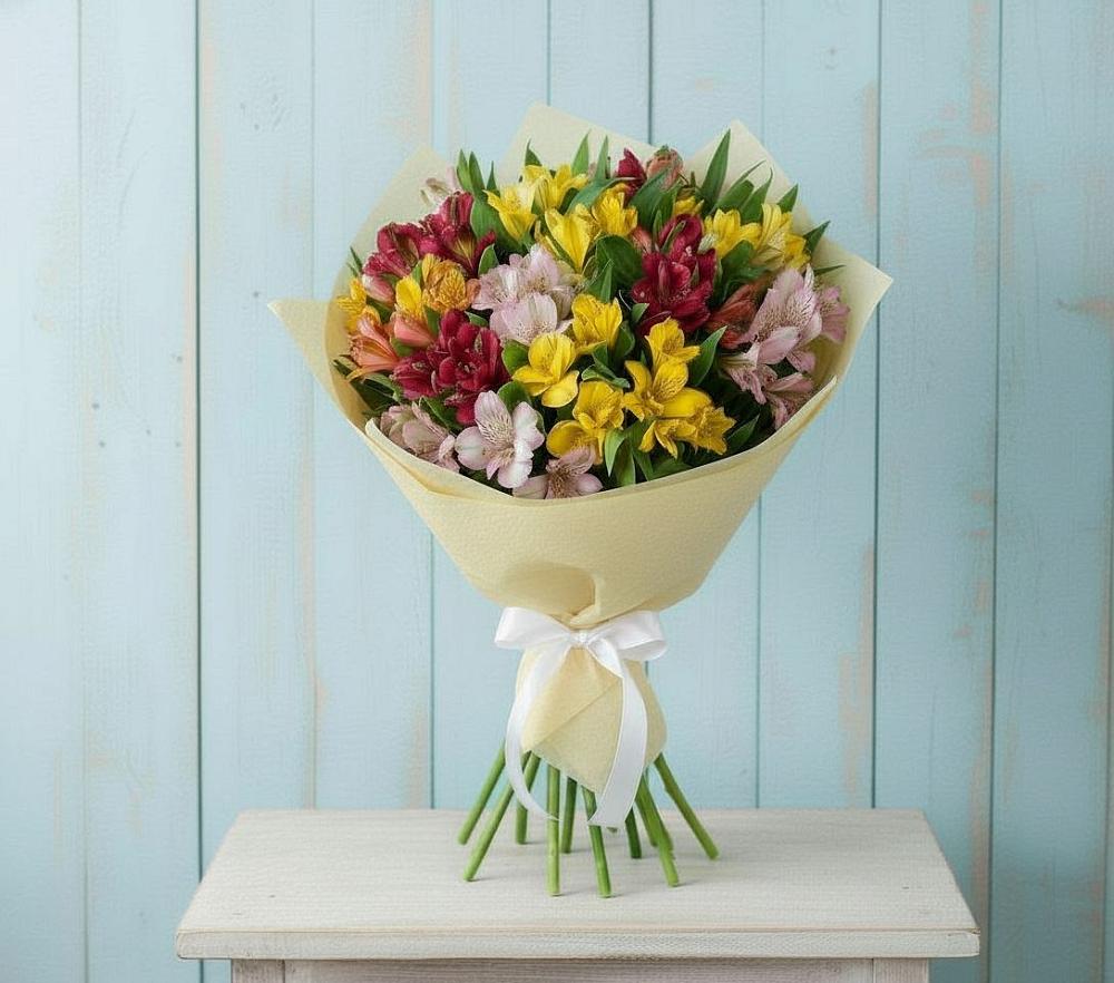 Букет цветов из: Альстромерии в Выселках