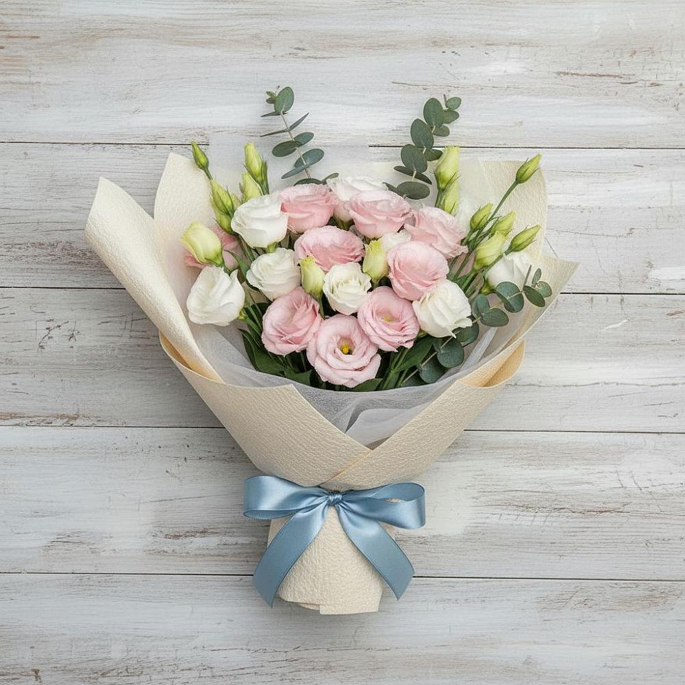 Букет цветов из: Лизиантусы в Выселках